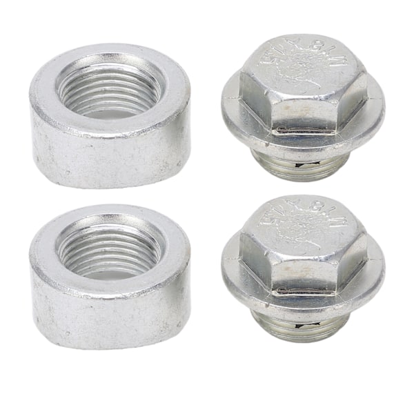 1 Par Syre-Sensor Svetsbussning M18 X 1.5mm Notchad Montering Bussning med Zinkpläterad Plugg för Bil