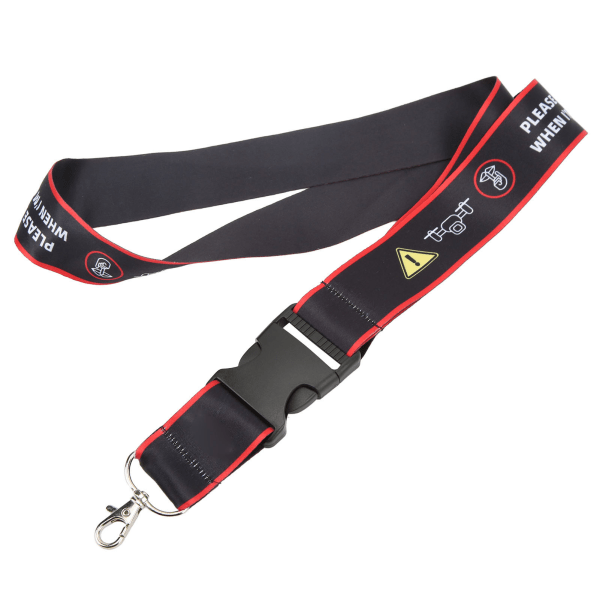 Fjernkontroll Lanyard Anti Lost Nylon Solid RC Drones Fjernkontroll Halsstropp med advarselslogan for FPV Red