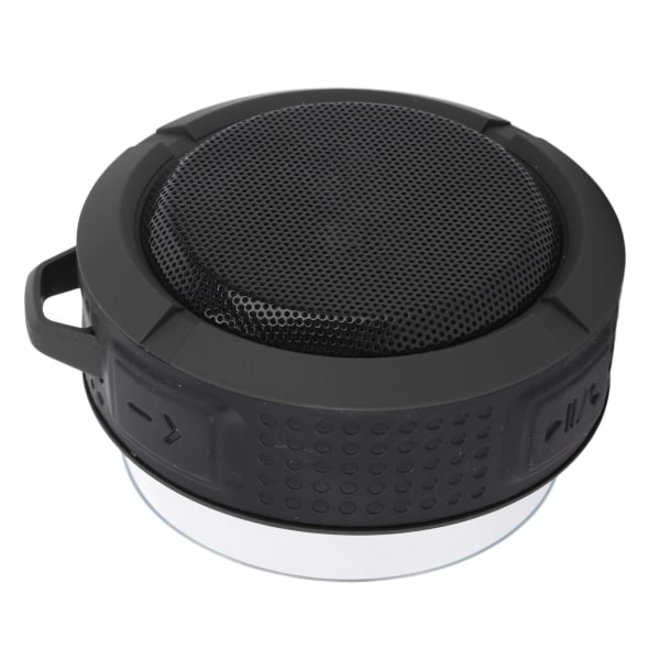 Sugekop Bluetooth-højttaler 3.7v 500mah IP65 Vandtæt bærbar trådløs højttaler til badeværelse udendørs Sort