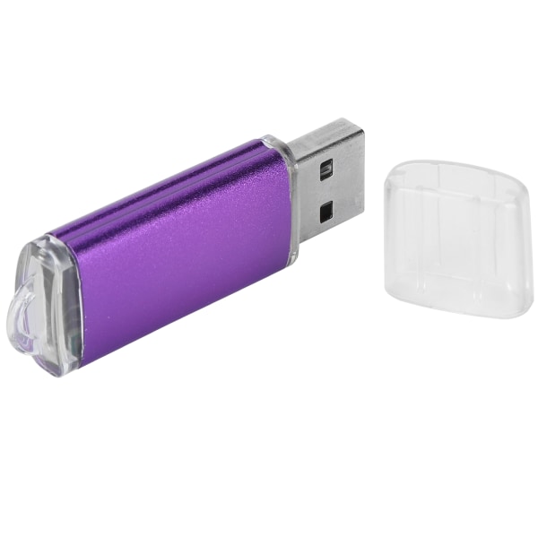 USB Flash Drive Gjennomsiktig deksel Lilla bærbar lagringsminnepenn for PC-nettbrett32GB