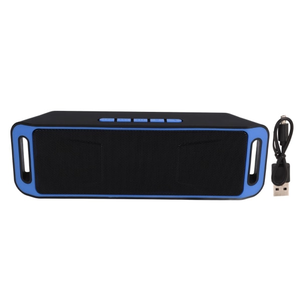 Bluetooth Dubbla Högtalare Trådlös Portabel Högtalare Multifunktionell Mini Bluetooth Högtalare för Hem Utomhus Bil Blå