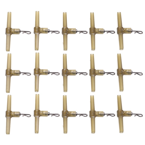 15 stk Fiske Crimp Swivel T Formet RRing Gjenbrukbar Bærbar Grønn Krysslinje Tackle Kobling