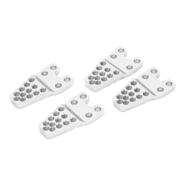 4 stk. RC Feste Aluminium Legering Holdbar Robust Utskiftbar Justeringstilbehør for 1/10 1/8 Simuleringsklatrebil Sølv