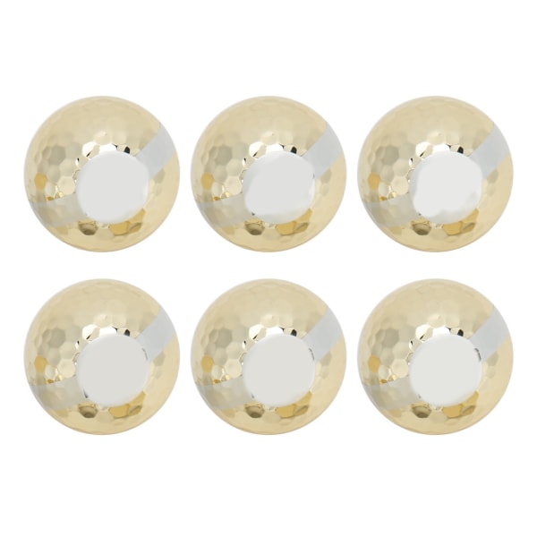 6 st Guld golfbandsboll Lyxiga eleganta golfbollspresenter för ceremonifester