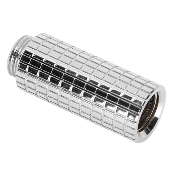 Forlængerfitting 40mm G1/4in Gevind Han til Hun Indvendig Sekskant Fastgørelse Vandkølingsfitting til Computer Vandkølesystem Sølv