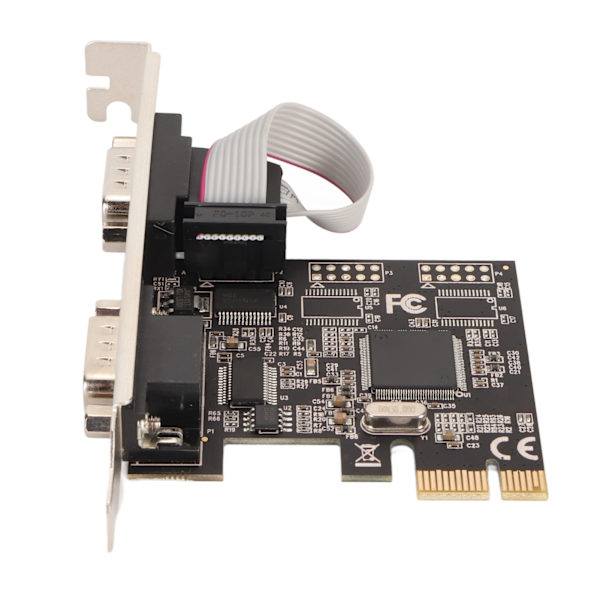 PCIe RS232 -sarjasovitinkortti 250 kbps 2 porttia PCI Express X1 Plug and Play PCIe to Dual Serial Card tulostinskanneria varten