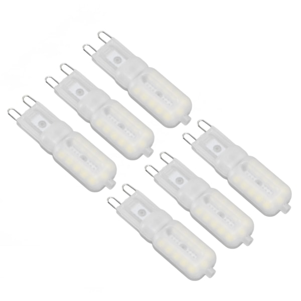 G9-ljuskälla dimbar ögonskyddande energibesparande 5W 22 LED små glödlampor för taklampa skrivbordslampa 6 st vitt ljus 220V