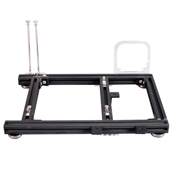 DIY Åben Ramme Varmeafledning Aluminium Legering Computer PC Kabinet Chassis til ITX (Sort S)