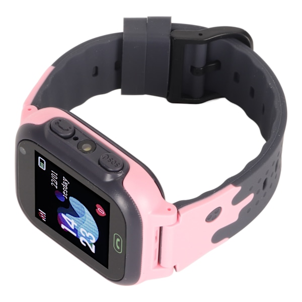 Barnens Smartwatch 1.44 tum Färg Pekskärm Barn Smart Klocka 2G GSM Telefonsamtal LBS Positionering SOS Spel Klassrumsläge Rosa