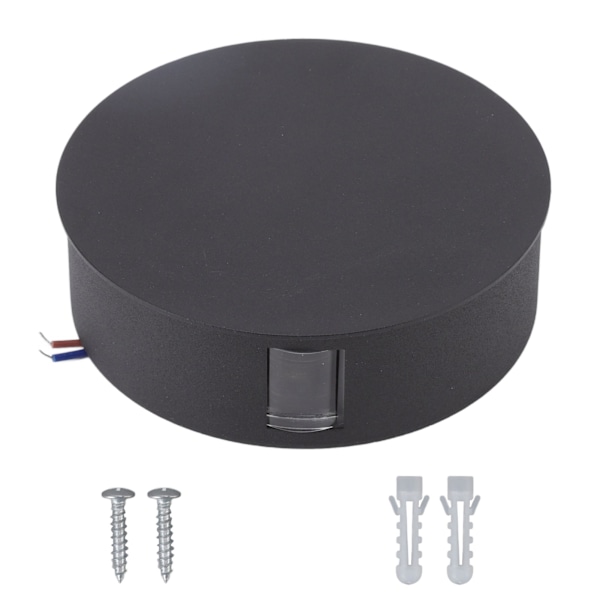 Væglampe LED Moderne Aluminium Udendørs Væglampe til Have Gang Soveværelse 6W AC85‑265V Sort