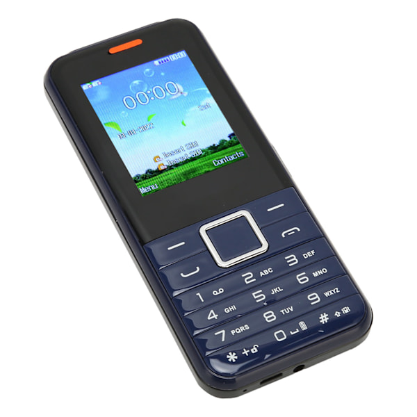 S502 2G Lukittu Monitoiminen Ikäihmisten Matkapuhelin 2,4 tuuman Näyttö 3000mAh Dual SIM Puhelin 100‑240V Sininen EU-Pistoke