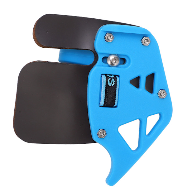 Bågskytte Finger Tab Skjuttappar Dubbla Lager Läder Tappar Skyddsskydd för Recurve Bow Bleu