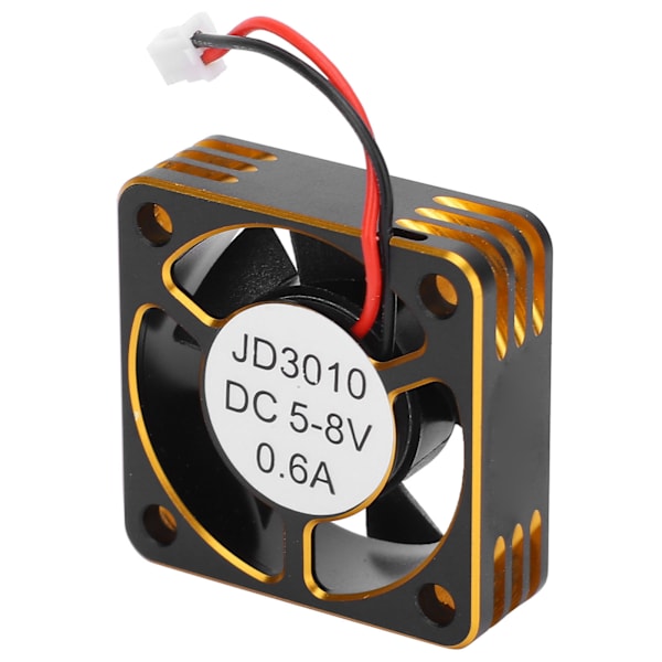 SURPASSHOBBY Sähkömoottorin jäähdytystuuletin 30x30mm 28000 RPM 58V Sopii 1/10 1/12 1/8 RC-autoon (musta kultainen)