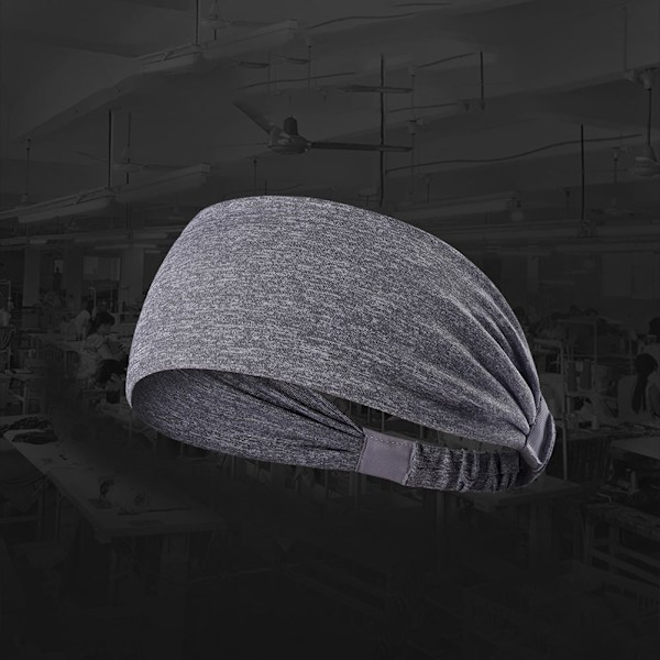 2 st Sports Polyester Fiber Pannband Unisex Elastiska Svetttransporterande Halkfria Pannband för Löpning Sport Resor Fitness Ridning