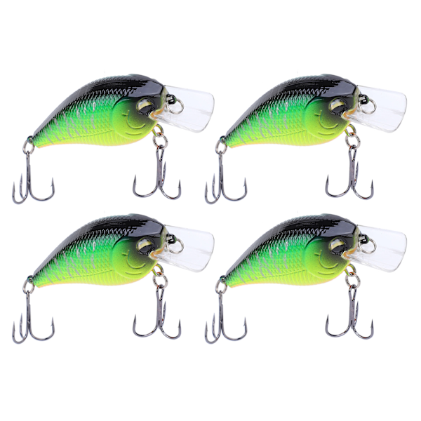 4st Artificiell Simulering Plast Minnow Crank Rock Lockbete Fisketillbehör1#