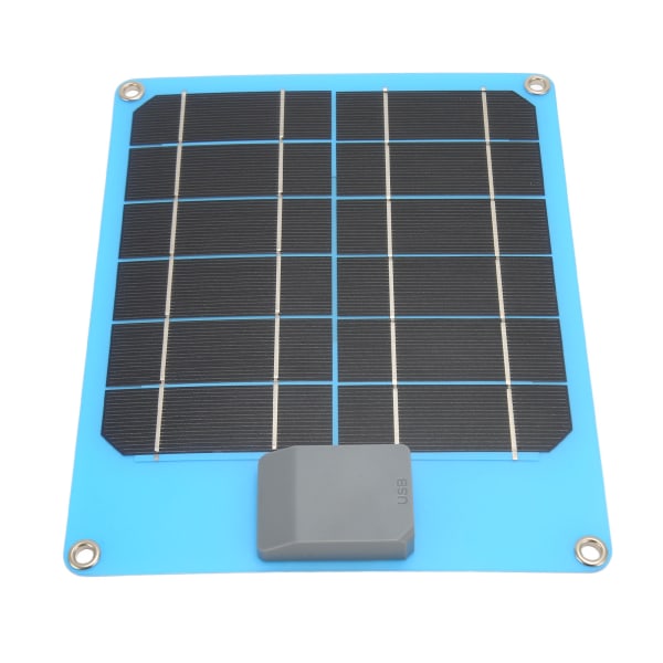 Mini Solar USB Panel 6W 5V IP67 Vandtæt Monokrystallinsk Sikkerhedsbeskyttelse Kompakt Solar Modul til Rygsæk Vandreture Blå