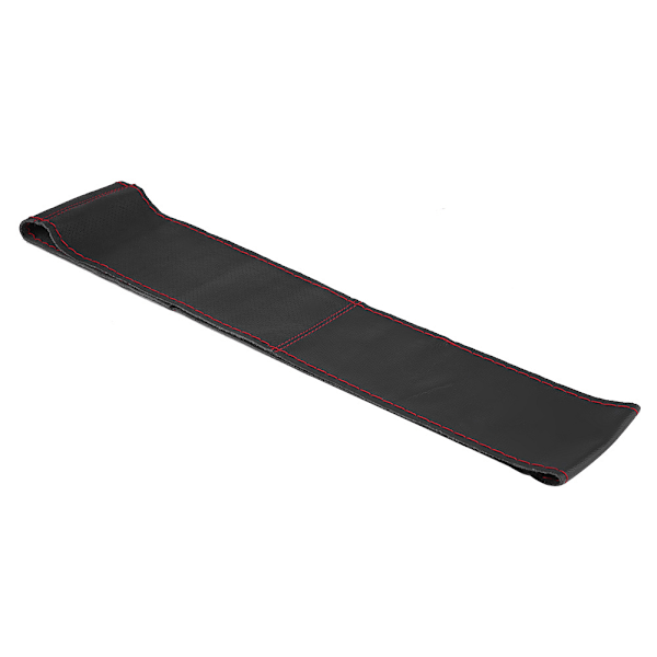 1 st 37-38cm Bil Auto Laserborrad Ko-läder Rattöverdrag Universal (Svart Röd)