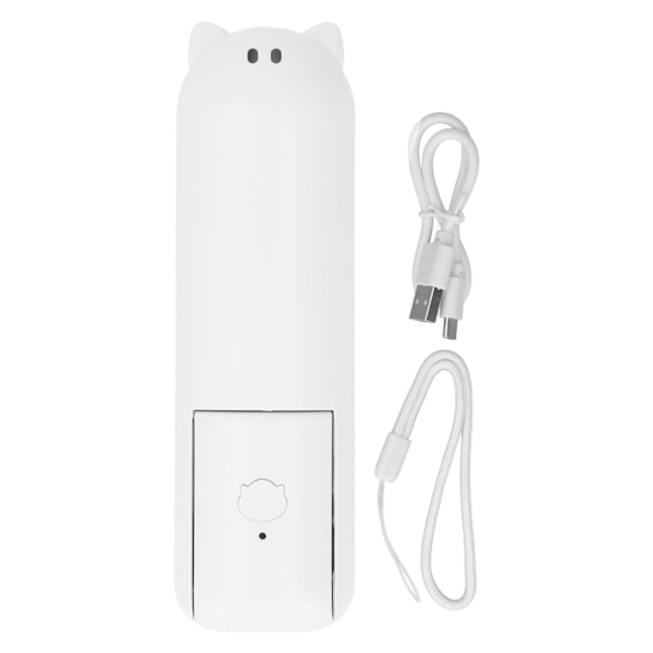 Kädessä pidettävä tuuletin, kokoontaitettava, monitoiminen, 1200 mAh USB ladattava akku, kannettava tuuletin ulkokäyttöön, valkoinen