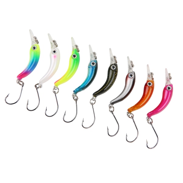 Luya Fishing Lures 3D Sjunkande Fake Fish Hard Baits Action Wobblers Tackle Tillbehör