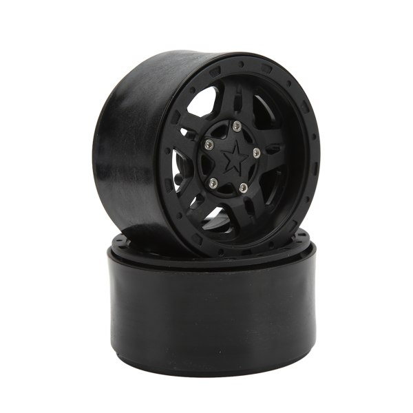4 stk. plastik RC bilhjul til 1/10 fjernstyret bil til AXIAL SCX10 90046 Sort