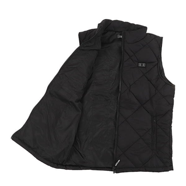 Oppvarmet Vest med 8 Varmesoner, Intelligent Temperaturkontroll, USB-Oppvarming, Vinterjakke for Utendørs, Svart, Varmeklær, 3XL