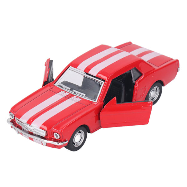 Retro-auto malli 1/32 mittakaavassa Vedä taakse Seos Klassinen ajoneuvo lelu Avattavilla ovilla Lapsille Keräilijöille Punainen