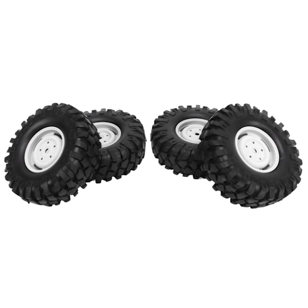 4st RC terrängfordonsdäck 1,9 tum Universal Gummi RC hjul och däck för RC terrängfordon klätterbil Vit