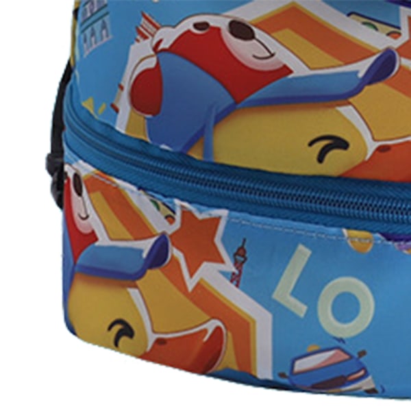 Lasten uimalaukku märkäkuiva erotettu kiristysnyöri, sarjakuva lasten uimareppu matkaleirille sininen