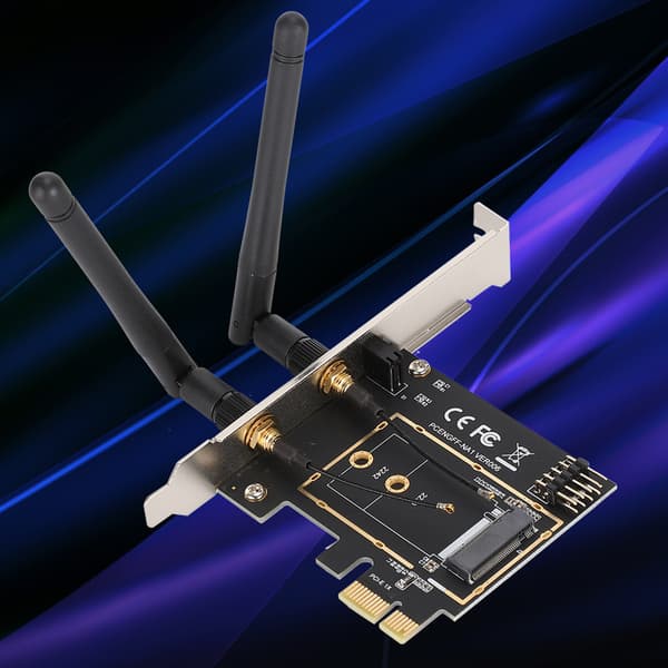 PCI E til NGFF M.2 WIFI Trådløs Modul Adapterkort KEY A E Netværksudvidelseskort