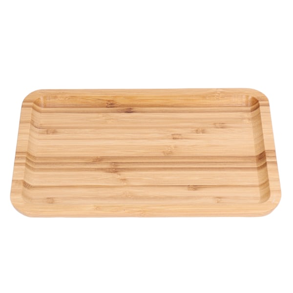 Elegant rektangulär matbricka i bambu, säker och giftfri, perfekt för kaffe, te och frukost