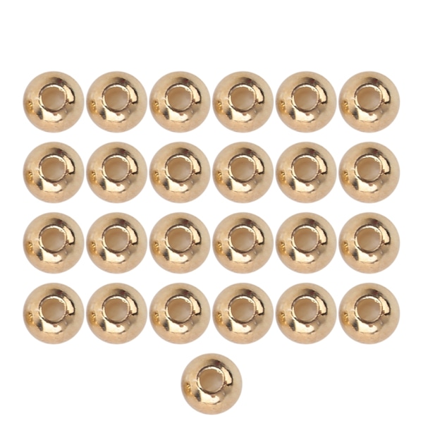 25 st flugbindande volframlegeringspärlor Runt nymfhuvud Ball fiskeredskap gyllene (2,8 mm)
