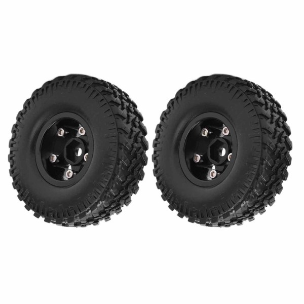 2 STK Felger Dekk Dekksett for Axial SCX24 AXI00001 1/24 RC Crawler Biloppgraderingsdeler Svart