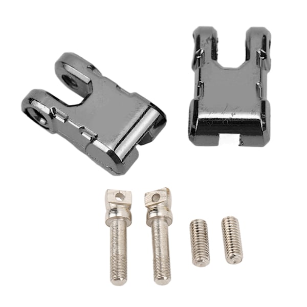 2 sæt RC metalspil trækkrog aluminiumslegering spilkrog til 1/10 RC bil opgraderingsdele sort
