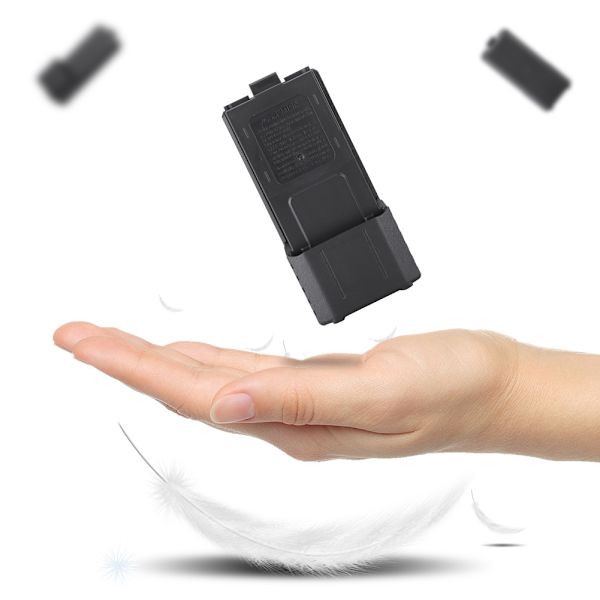 Bærbar plastik lang sort batterikasse til BAOFENG UV 5R, UV 5RB, UV 5RE, UV 5Re