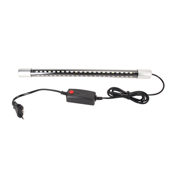 Akvarium LED-lys 3 farvetilstande Vandtæt 2 rækker perler Vand Land Fiskekum Lampe til prydfisk 220V ZY‑P38 EU-stik