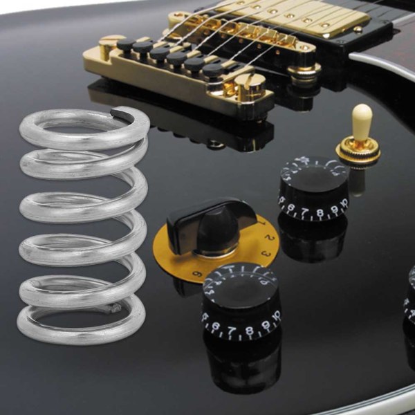 Tremolo Bridge spänningsfjäder för Bigsby elbasgitarr delar tillbehör (silver)