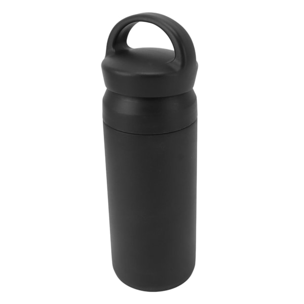 350 ml rustfrit stål vandflaske ensfarvede enkel bærbar, isoleret drikkedunk til rejse sort