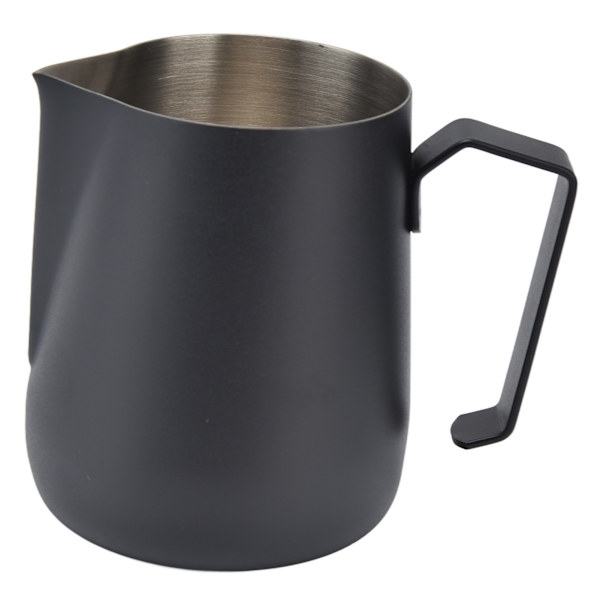 Mjölkskummare Pitcher Tjockare Skummare Kopp 450ml med Spetsig Pip för Kaffemaskin CafeBlack