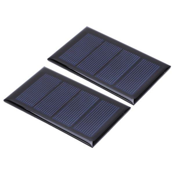2 stk. 2V 210mA Mini solpanel Polysilicium solcellepanel 80x50mm til DIY-projekt