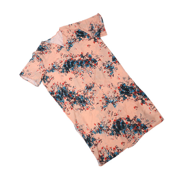 Dame Strand Cover Up Blomsterprint Løs Åndbar 3/4 Ærme UV Beskyttelse Badedragt Cover Up