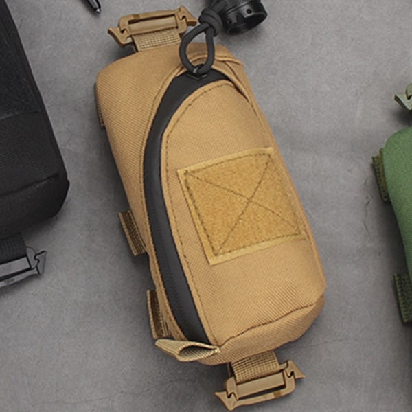 Military Survival Emergency Bag Oxford Cloth Outdoor Emergency Camping Survival Supplies Bag Pouch Khaki