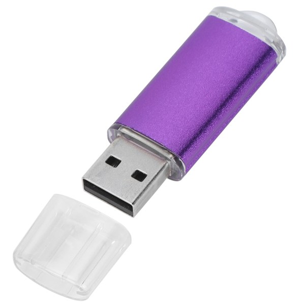 USB Flash Drive Gjennomsiktig deksel Lilla Bærbar lagringsminnepenn for PC Tablet64GB