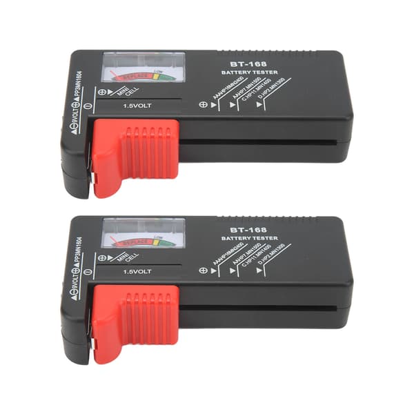 2 STK. Batteritester af pointertype, bærbar knapcelle-niveaukontrol til AA AAA 1,5V 9V