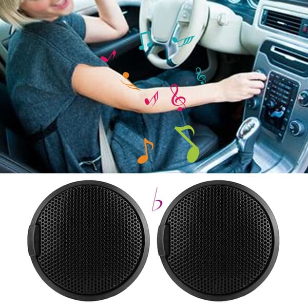 Sort 20W Mini Rund Klæbbar Bil Audio Højttaler med Lim