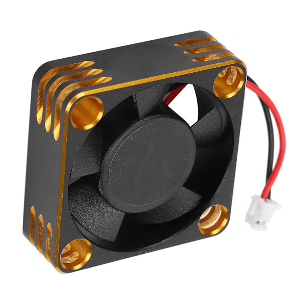 SURPASSHOBBY Sähkömoottorin jäähdytystuuletin 30x30mm 28000 RPM 58V Sopii 1/10 1/12 1/8 RC-autoon (musta kultainen)