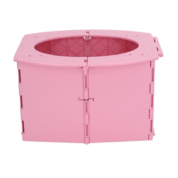 Sammenleggbart PP bærbart babypotte for camping, reise, langkjøring, rosa