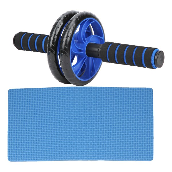 Fitness UltraQuiet Dual Exercise Wheel -harjoitusrulla polvisuojavarusteilla