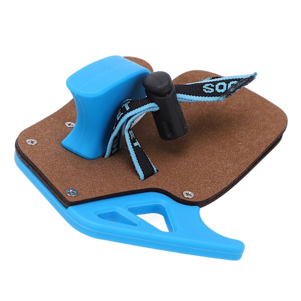 Bågskytte Finger Tab Skjuttappar Dubbla Lager Läder Tappar Skyddsskydd för Recurve Bow Bleu