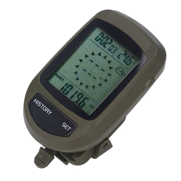8 i 1 LCD Digital Display Altimeter Multifunktionell Höjd Temperatur Klocka Väder Monitor