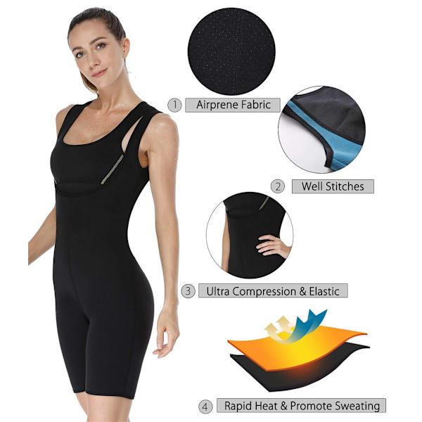 Neopreeni Bodysuit Body Shaper Sexy Women Laihdutus Sports Corest Jumpsuit